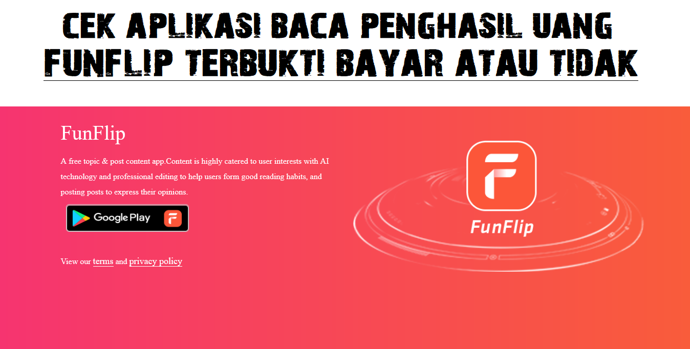 Aplikasi Penghasil Uang Funflip