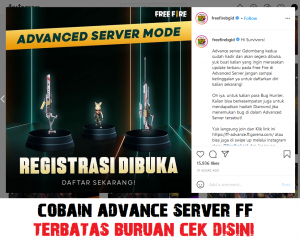 Cobain Advance Server FF 2021 Terbaru