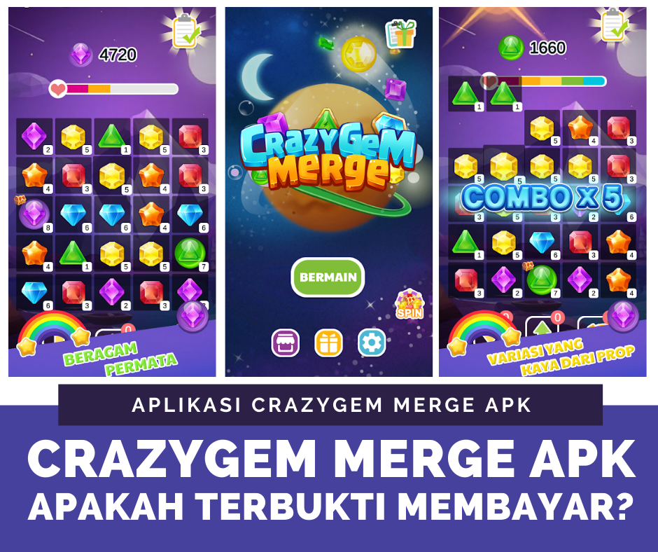 Aplikasi Crazygem Merge Apk Penghasil Uang Terbaru